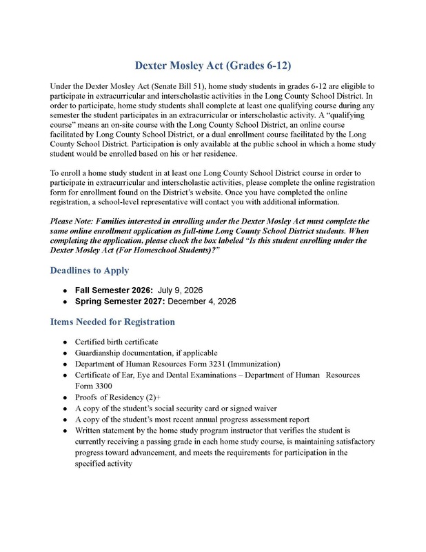 Dexter Mosley Act for Grades 6-12