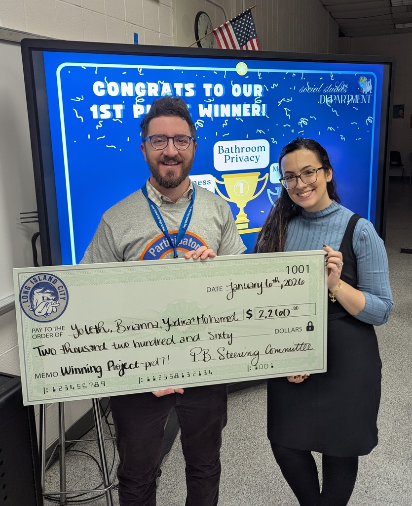 Principal Dunbar and AP Garcia starting a fantastic new tradition of celebration!