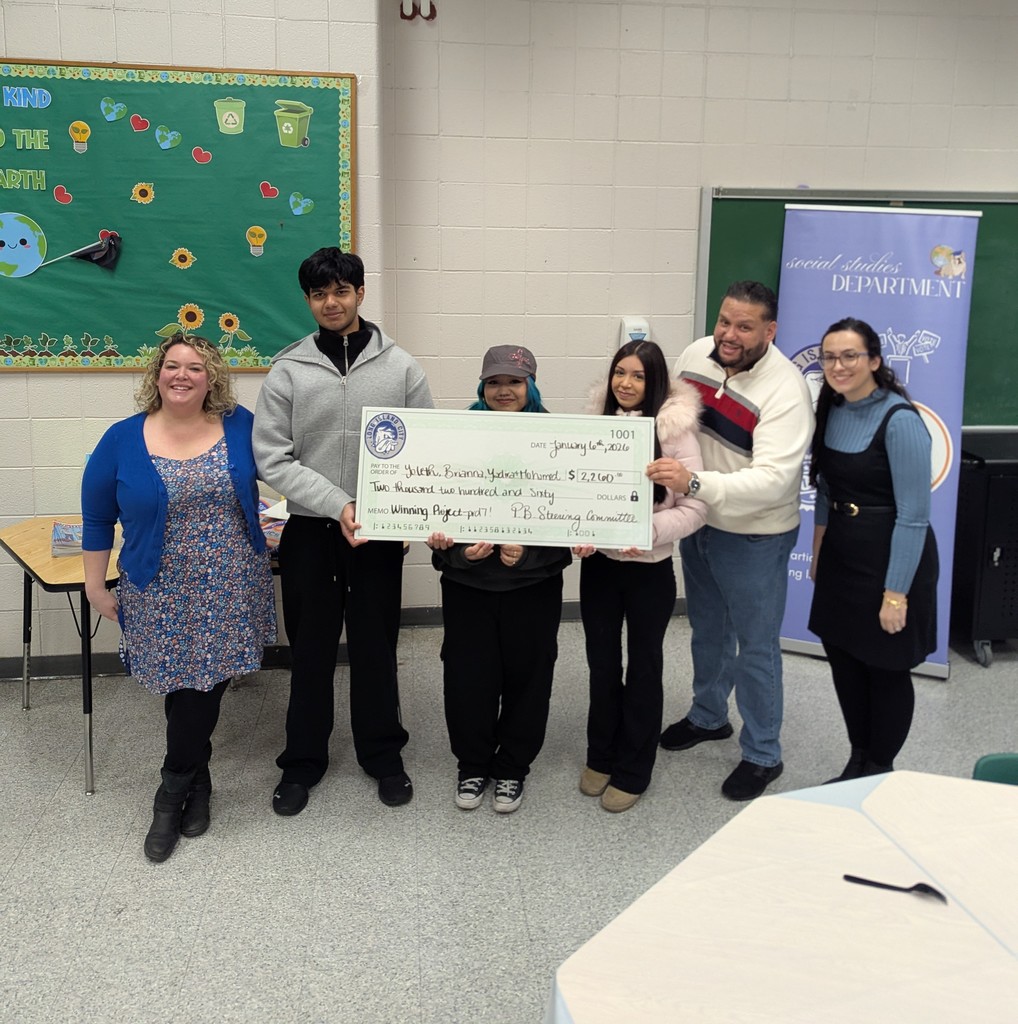 The winning group with their teachers, Mr. Ortiz, AP Cosma, as well as AP Garcia