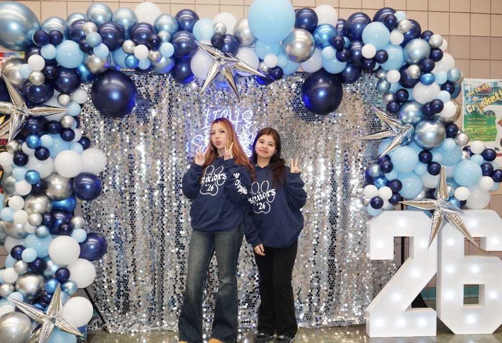Seniors proudly wear their senior hoodies!