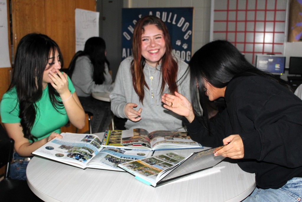 Yearbook Students find inspiration in past yearbooks.
