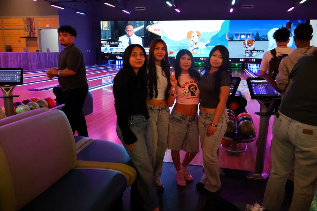 Seniors enjoy a round of bowling.
