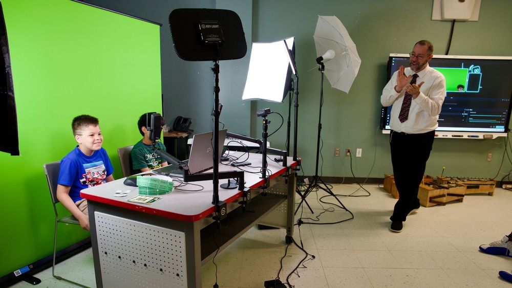 students in video session
