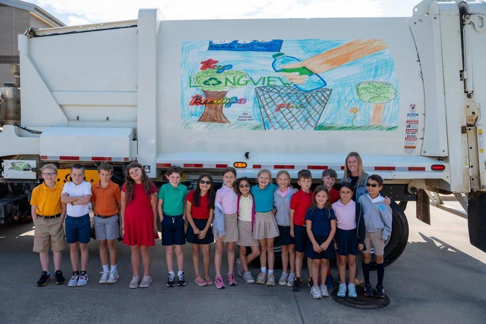 grade level students with truck