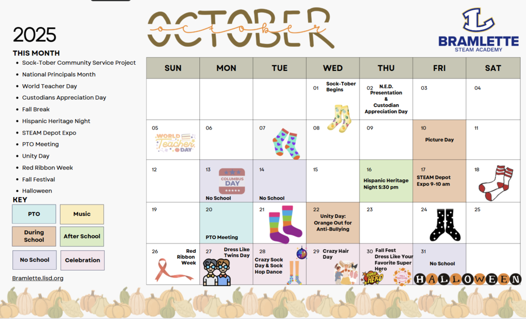 October Calendar