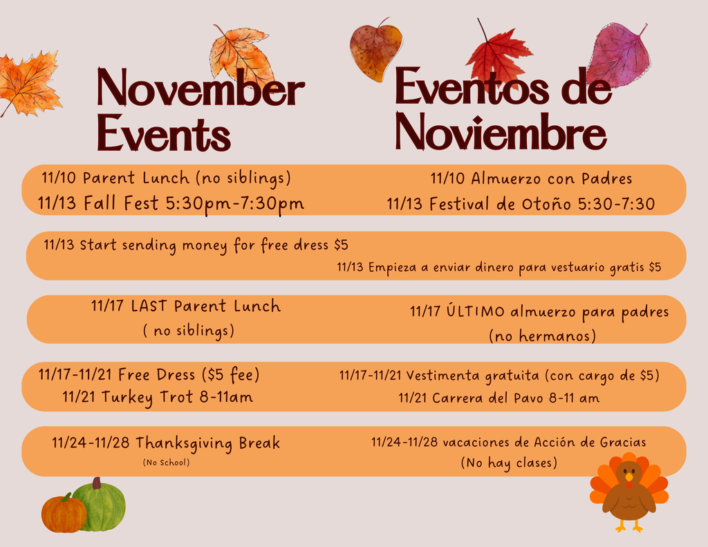 Announcements/Anuncios