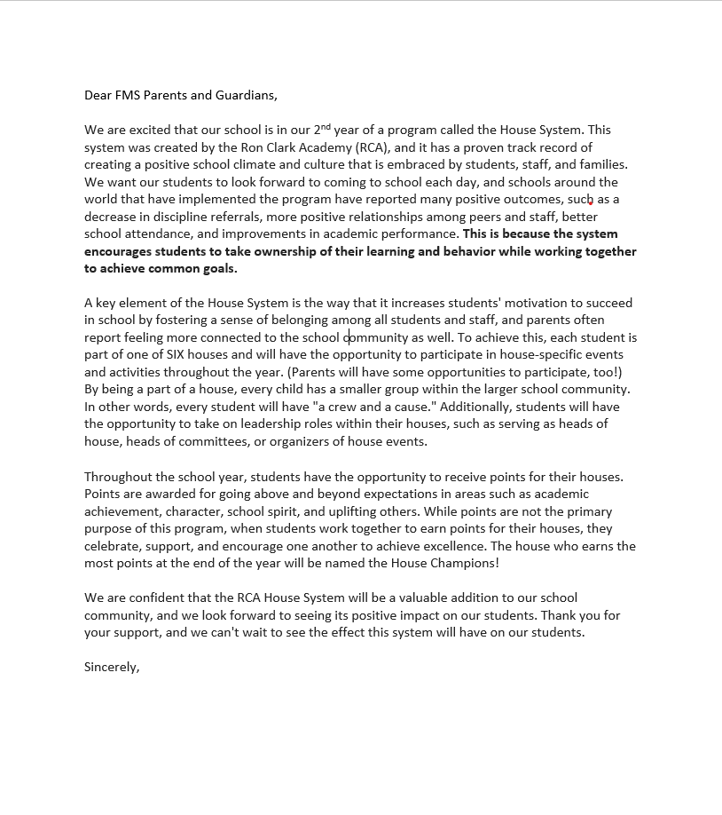 Parent House Refresh