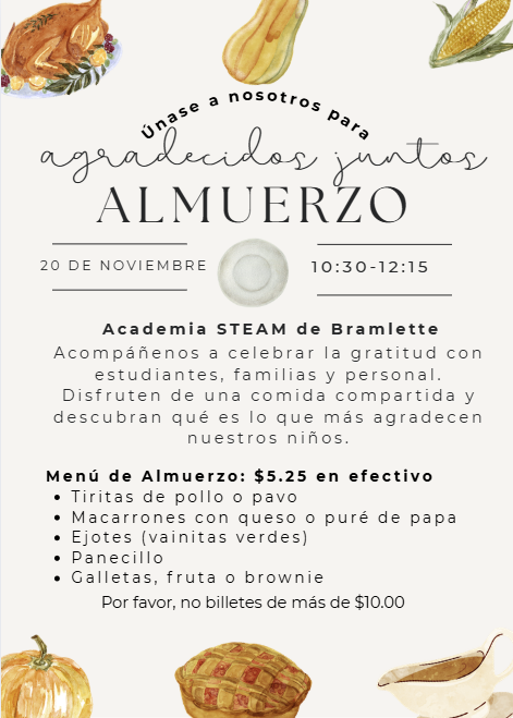 Thankful Lunch Spanish