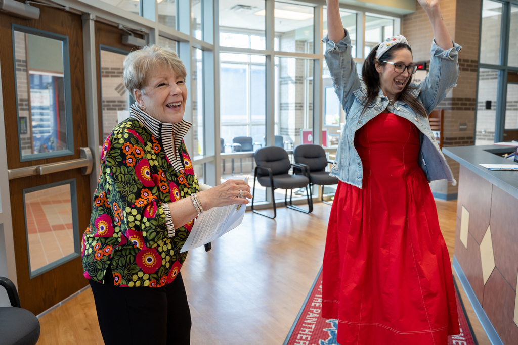 Principal Christy Scott excited to be a winner!