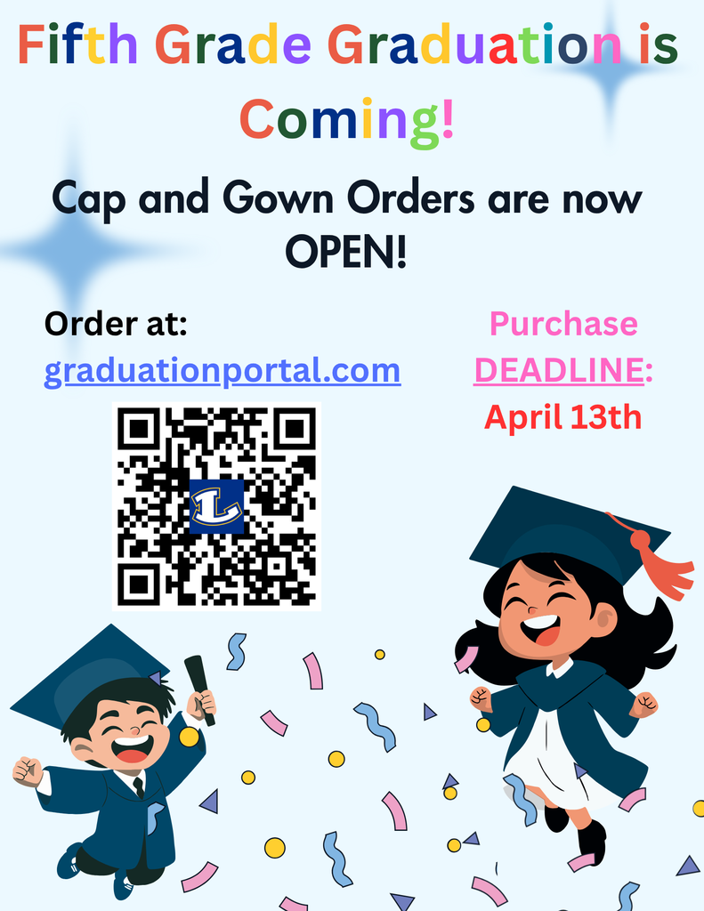 Cartoon boy and girl in graduation cap and gown jumping  in English