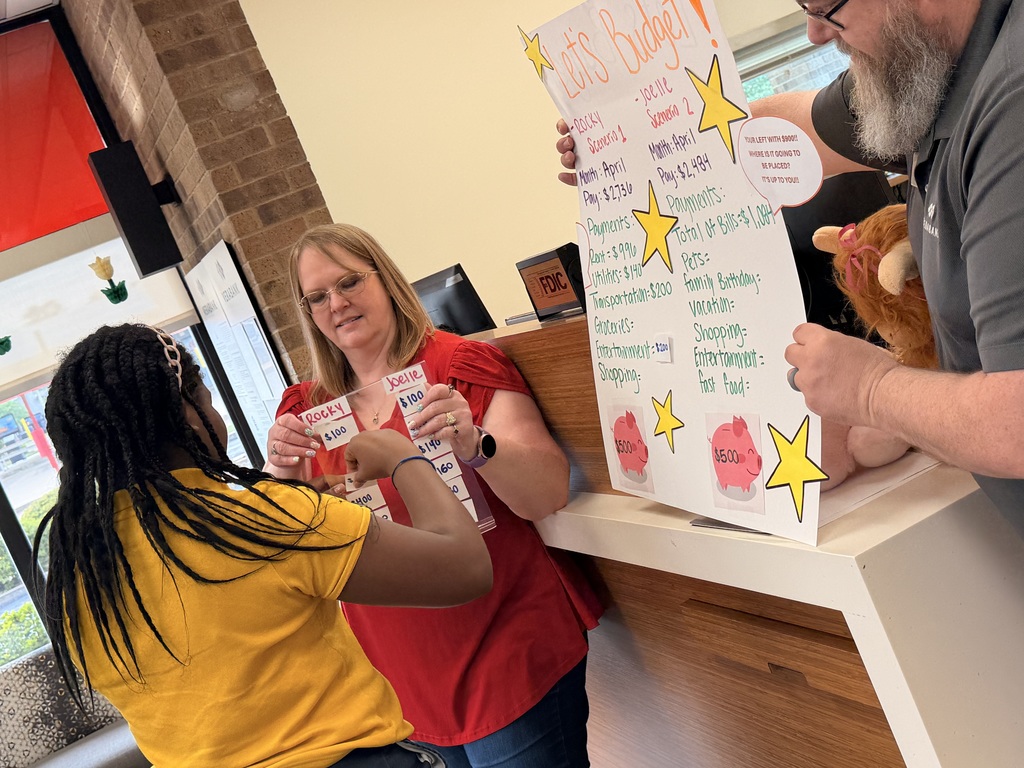 Ned E. Williams 5th Grade Students at Vera Bank Learning About Financial Literacy