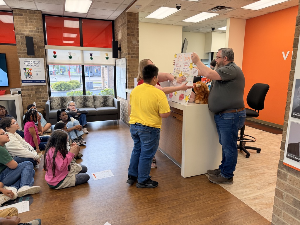 Ned E. Williams 5th Grade Students at Vera Bank Learning About Financial Literacy