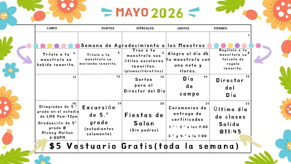 Announcements/Anuncios