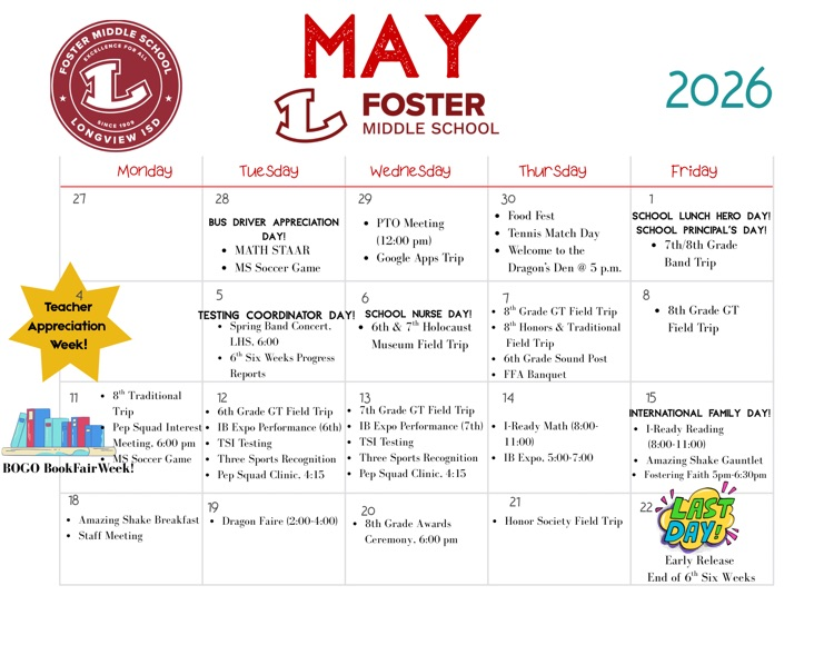 FMS May Dates 2026