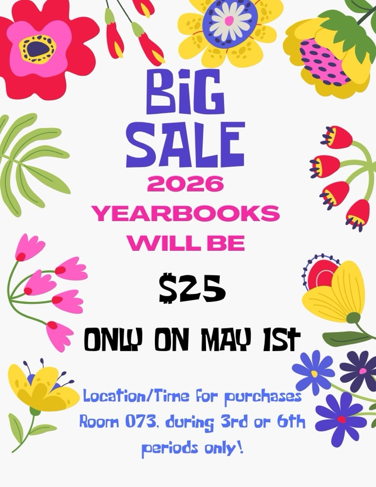 $25 Yearbook Sale (May 1st ONLY )