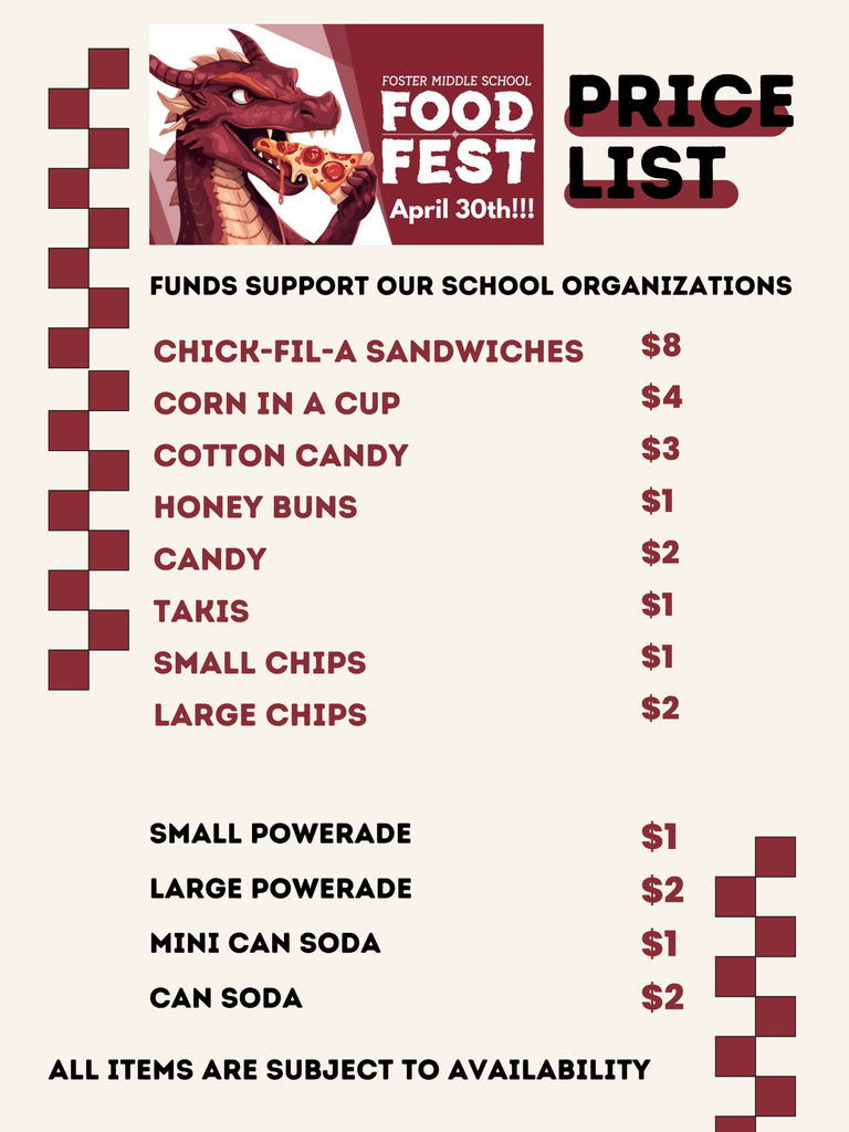 price list