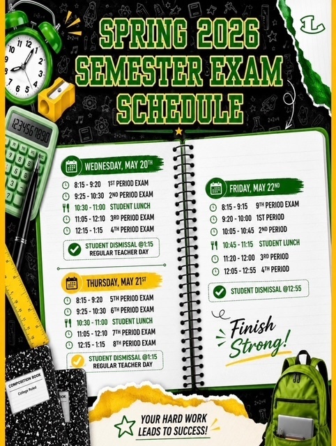 2026 Final Exam Schedule