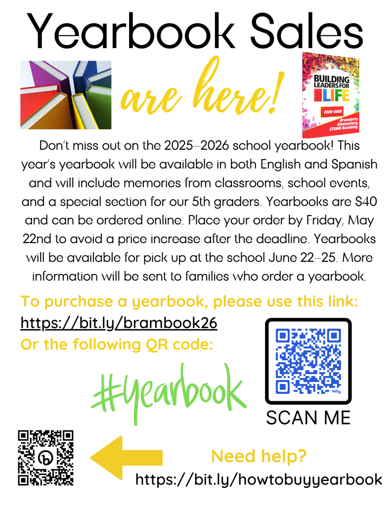 Yearbook Flyer English. See text in message.