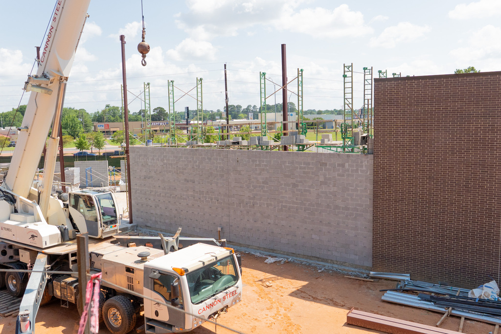 Construction of the new Career and Technology Education center at Longview High School