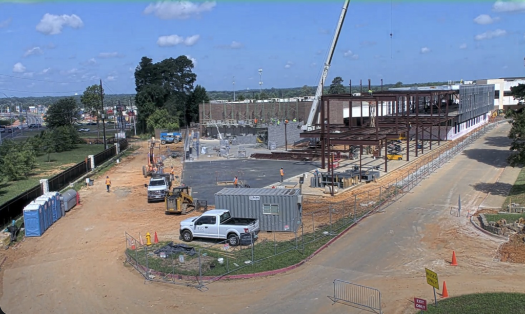 Construction of the new Career and Technology Education center at Longview High School