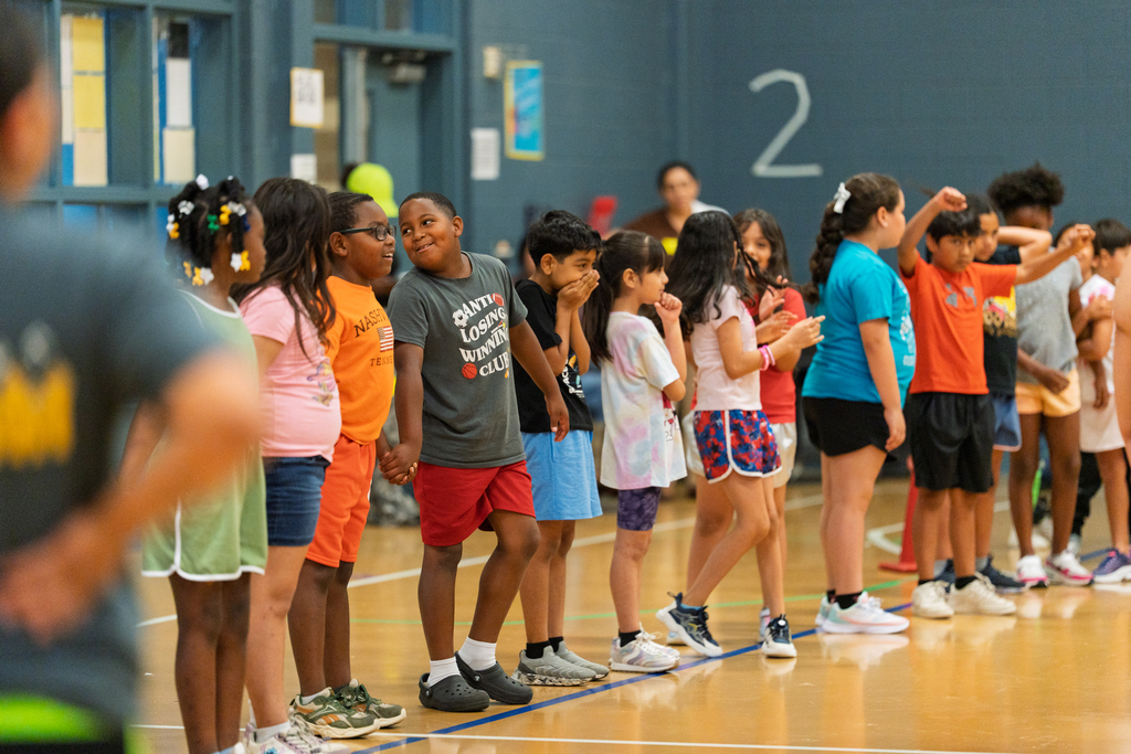 kids in a line
