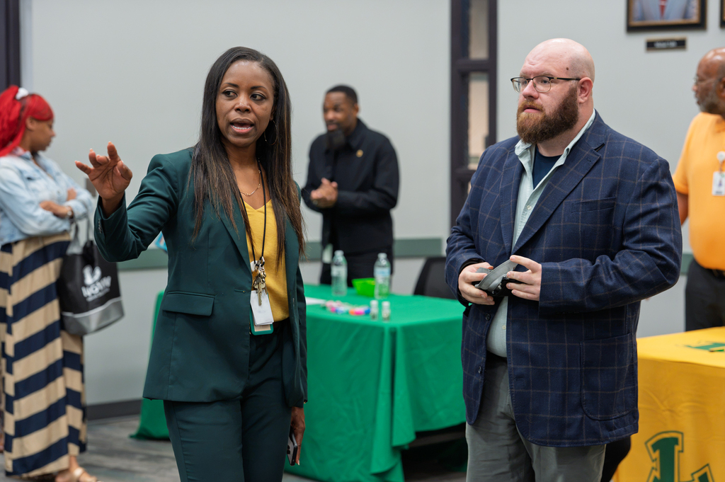 Women speaking at Job Fair