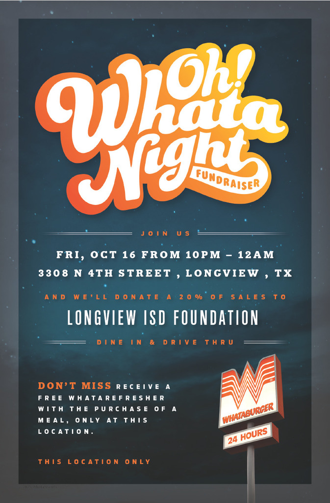 Whataburger Flyer for Longview Foundation