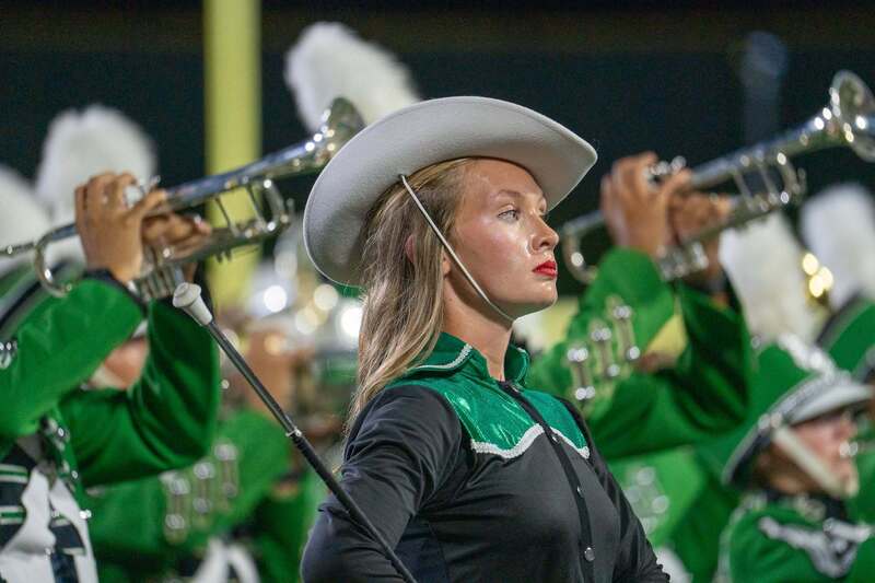 Band student with hat