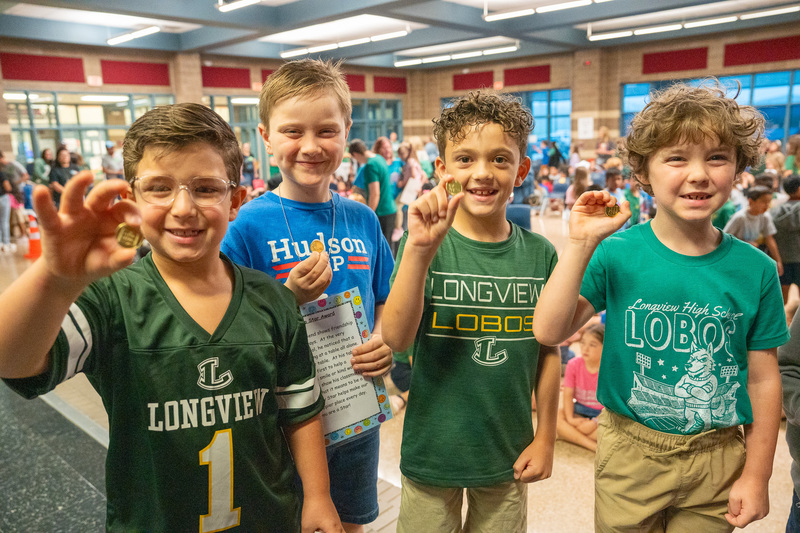 students with tokens