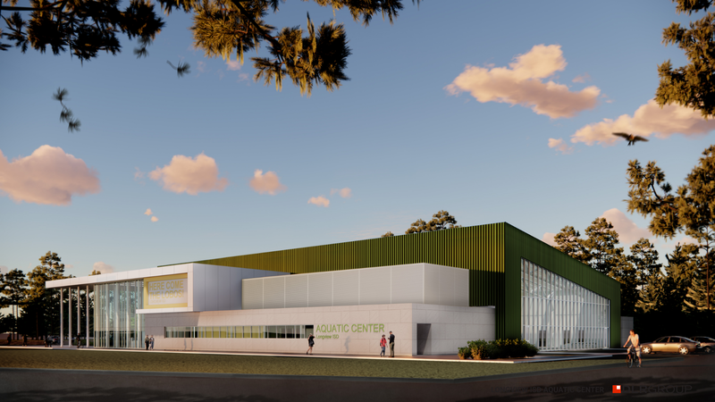 Aquatic Center Side View 