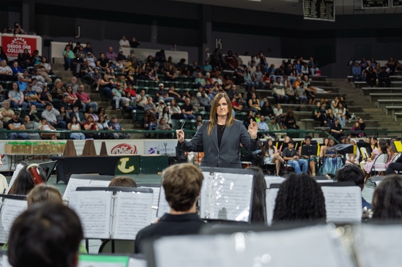 Rhonda orchestrating 