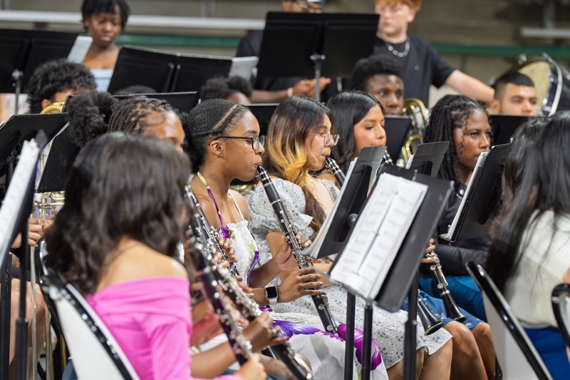 students performing