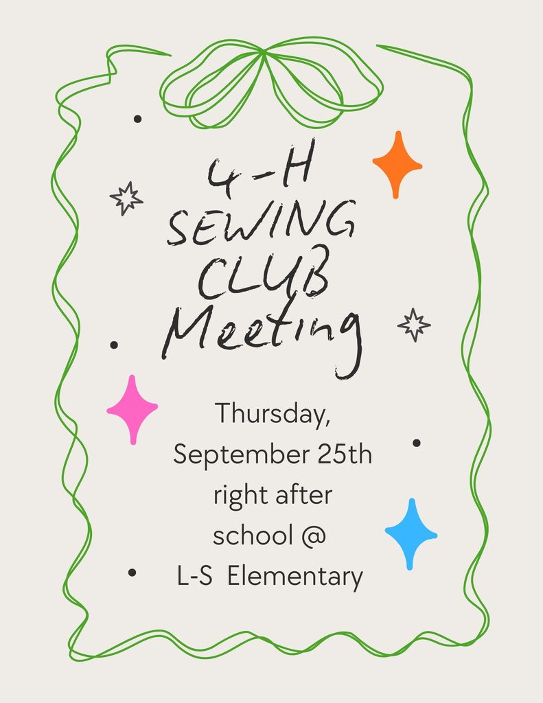 4-H Sewing Club Meeting