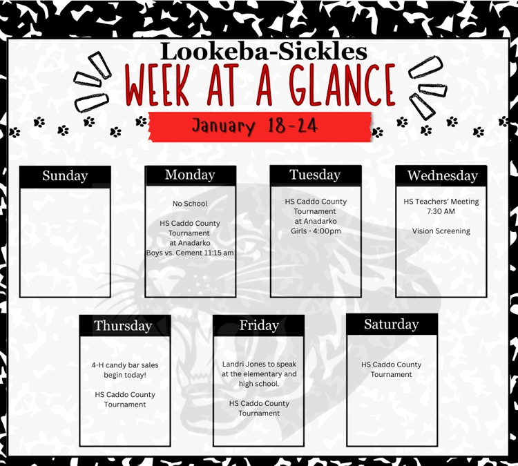 week at a glance