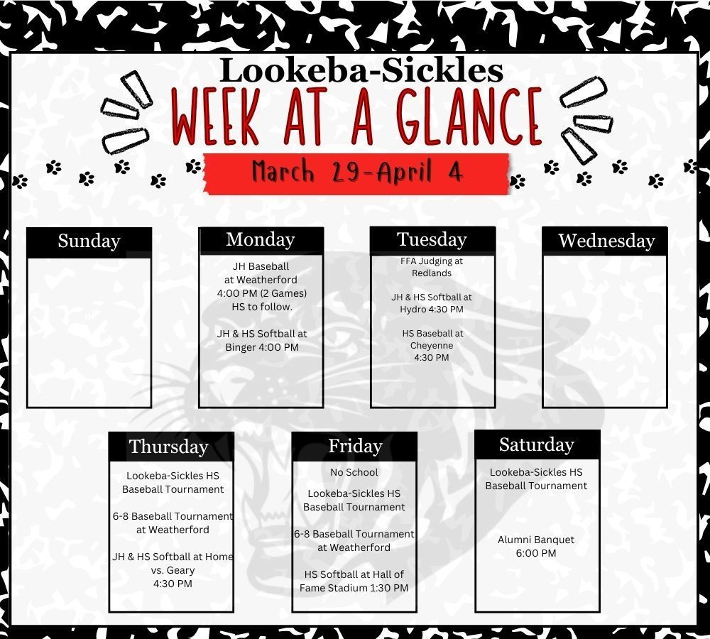 week at a glance