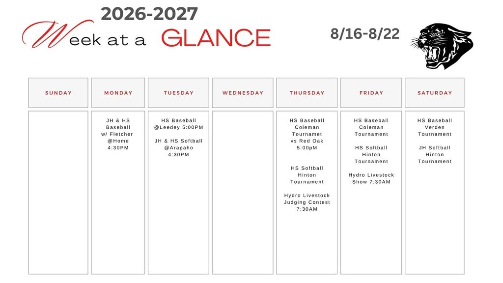 Week at a Glance