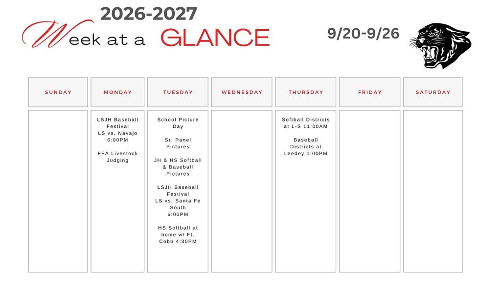 Week at a Glance