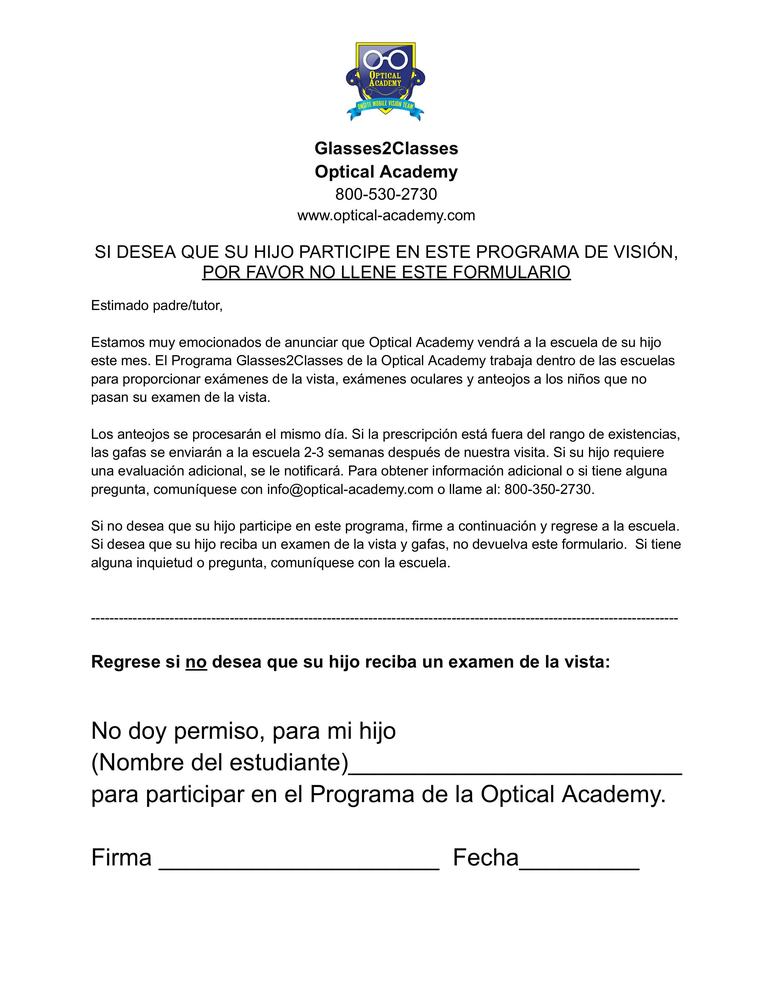 opt out spanish