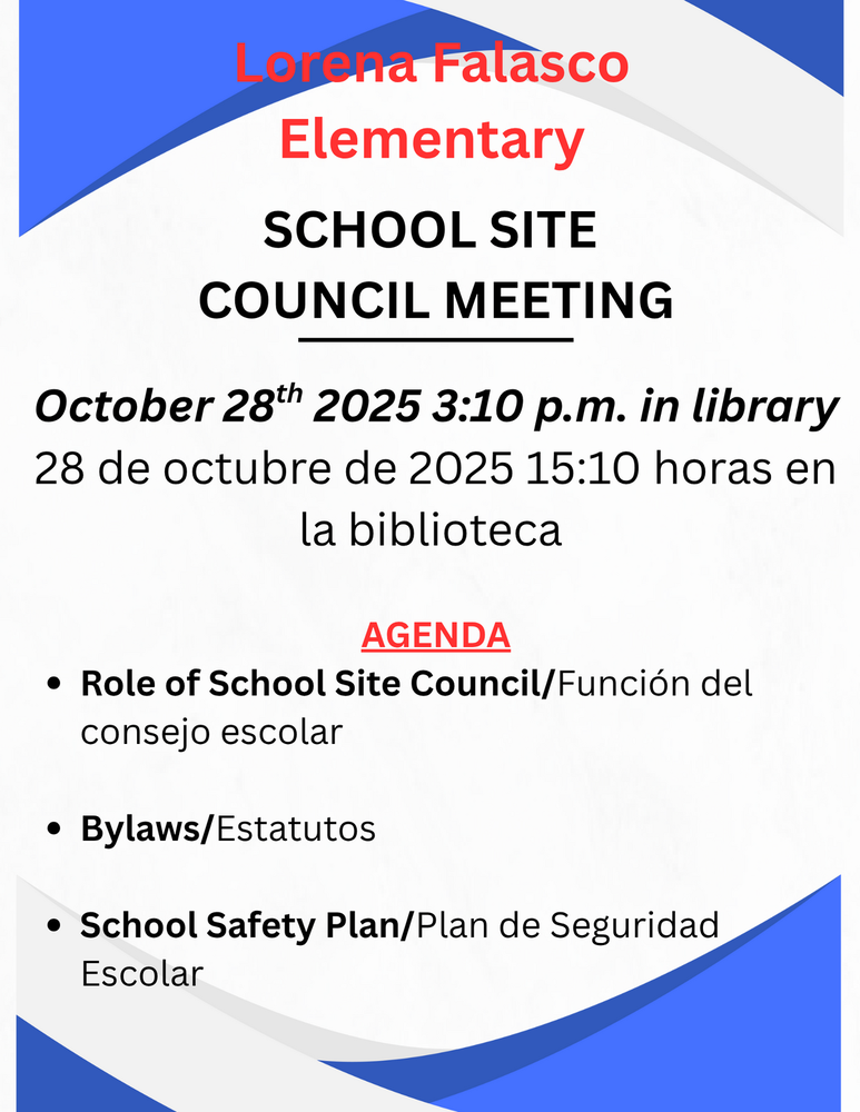School Site Council Meeting