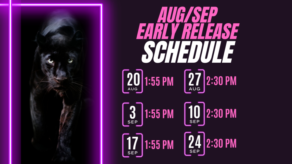 early release schedule for august and september
