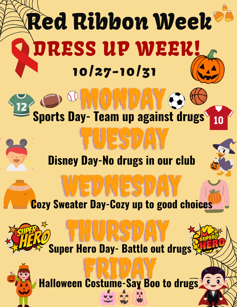 Red Ribbon week flyer English