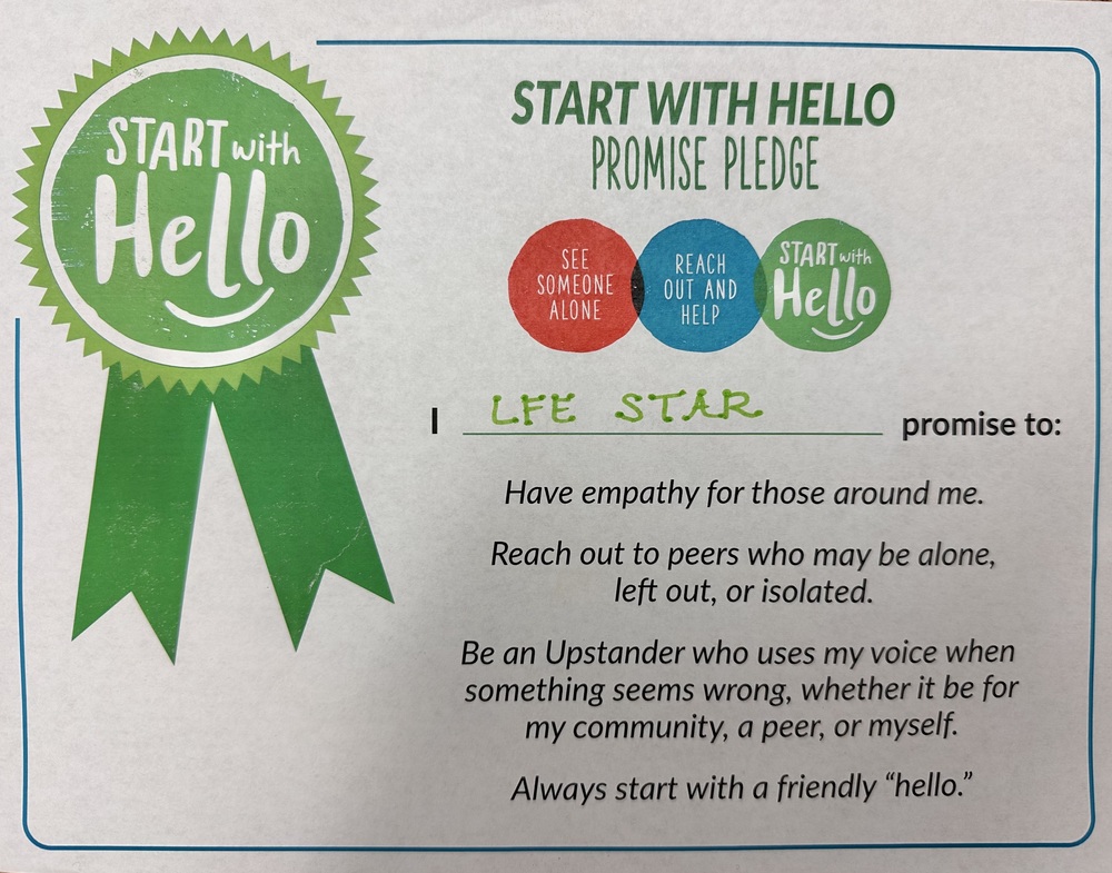 Start with hello promise pledge