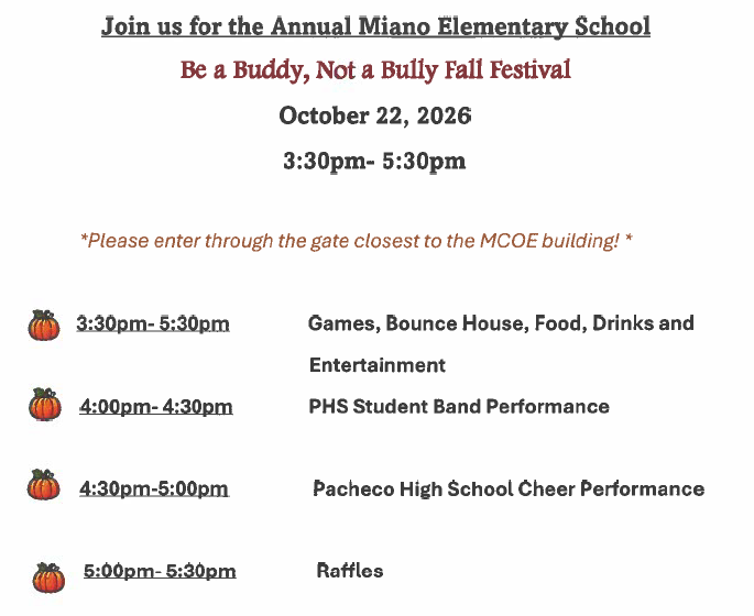 Fall Festival Itinerary