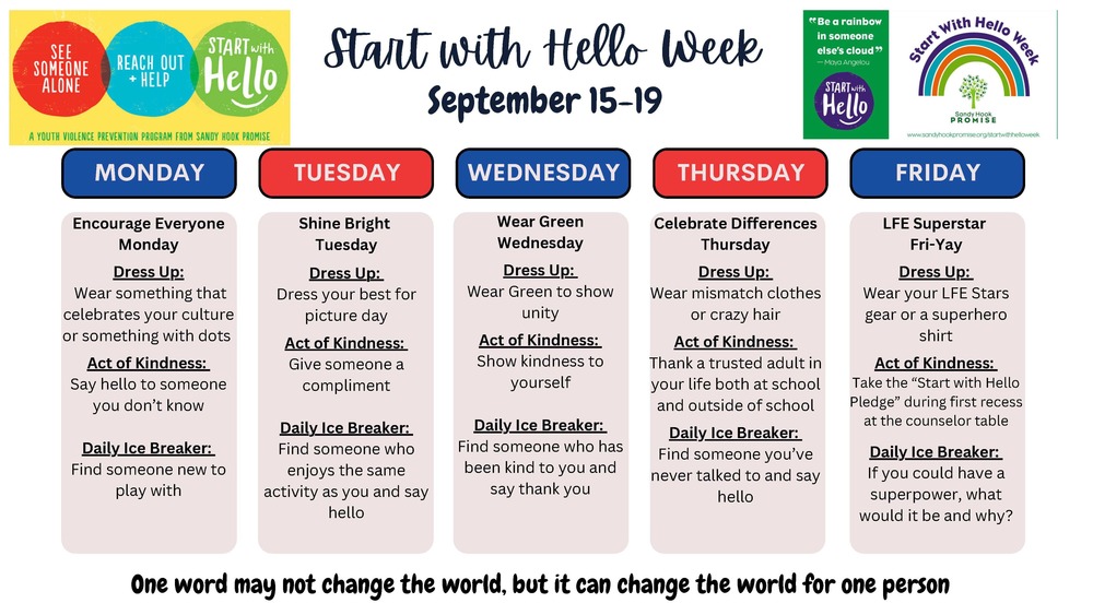 Start with Hello Week-English