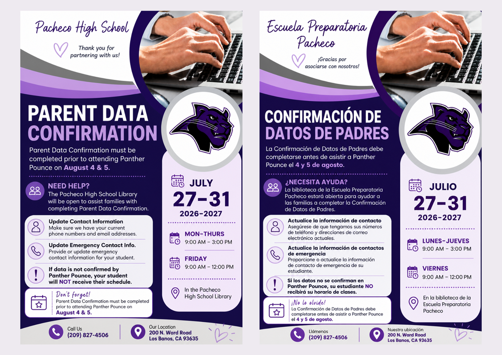 parent data confirmation