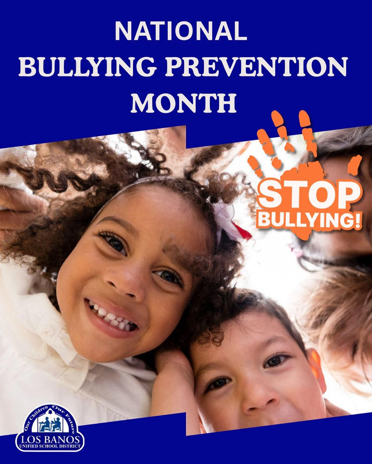 October is National Bullying Prevention Month💙 Together, we can build a culture of kindness, respect, and inclusion in every classroom and on every campus. If you see something—say something. #KindnessMatters #BullyingPrevention #LosBanosUSD