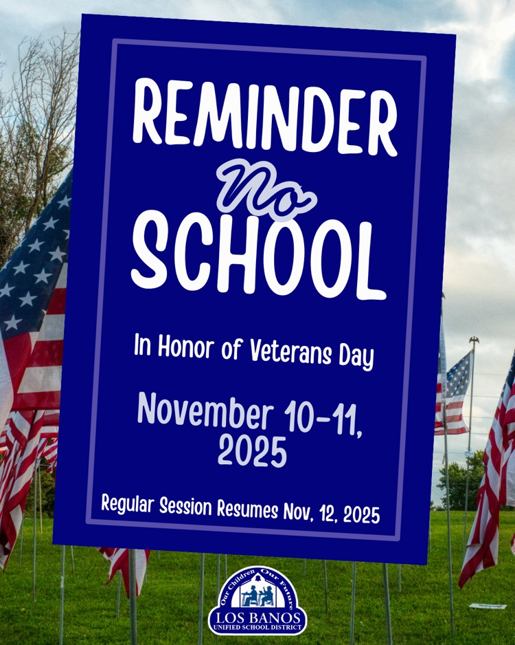📣 Reminder for LBUSD Families: There will be no school on Monday, November 10 or Tuesday, November 11 in observance of Veterans Day.  We honor and thank all who have served. 🇺🇸 #LBUSD #VeteransDay #NoSchool #ThankYouVeterans