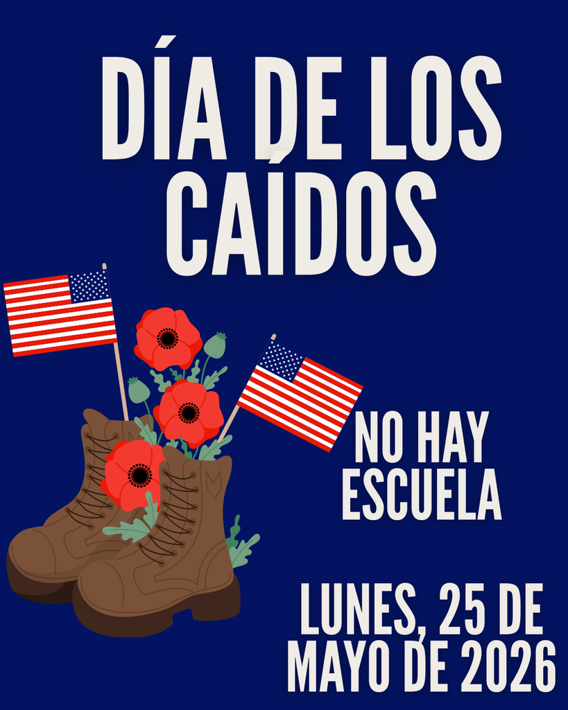 Memorial day, May 25th, no school