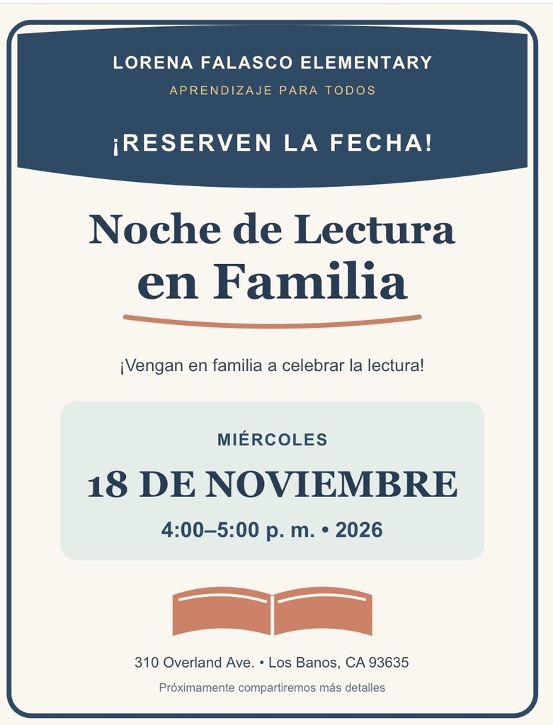 Family Literacy Night: Spanish flyer