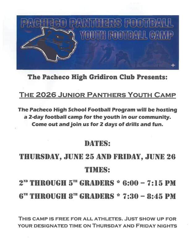 Pacheco Panthers Football: Youth Football Camp